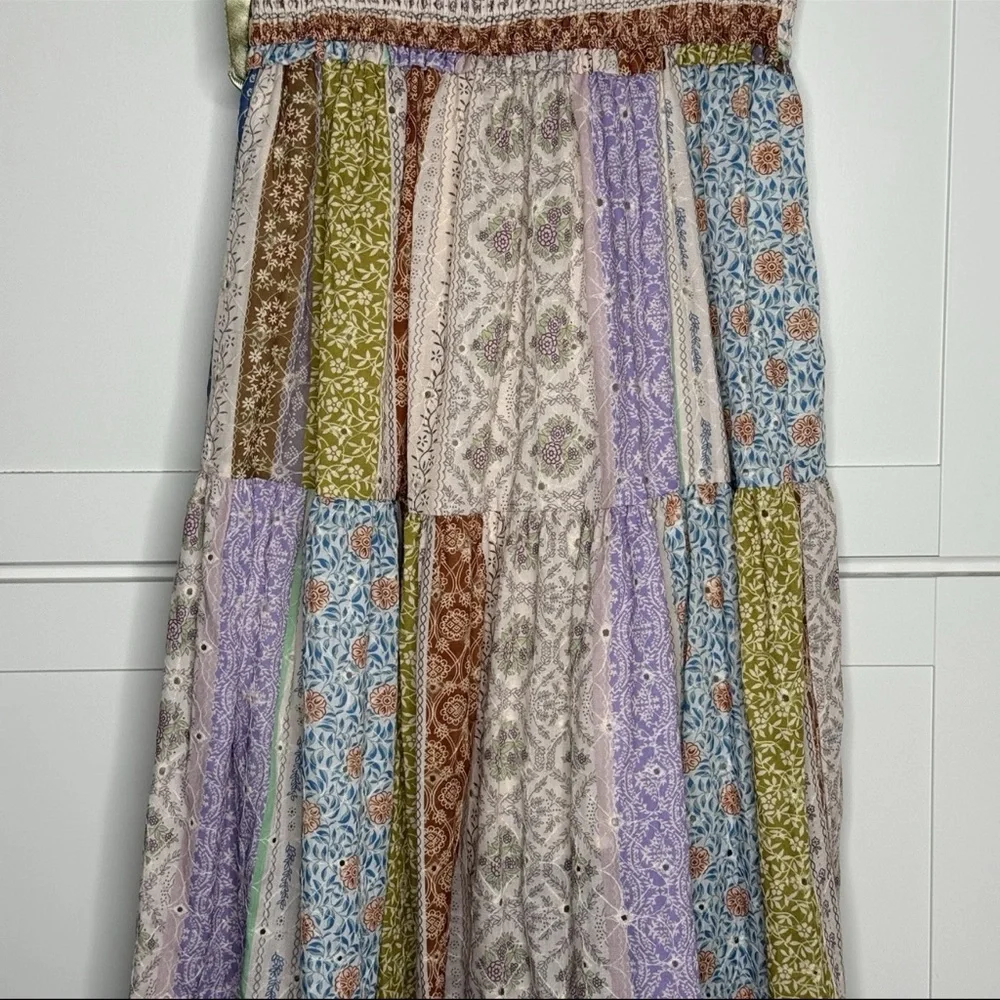 Dress Forum Los Angeles Maxi Gown Floral Patchwork Boho Hippie Cottagecore Fairy - Picture 3 of 16